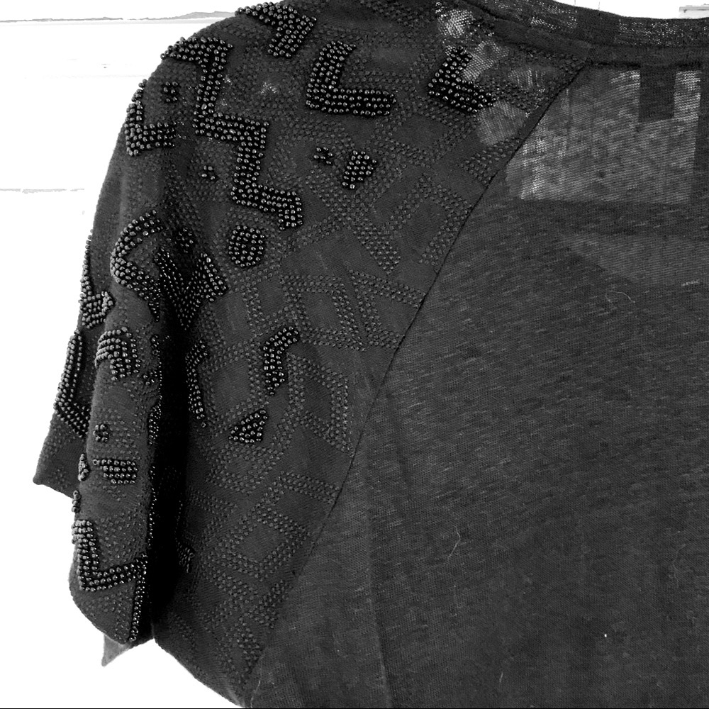 NWOT-Joe’s Jeans Beaded Sleeve Tee